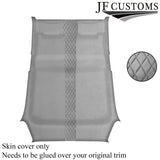 DSG2 GREY STITCH L GREY SUEDE HEADLINER COVER FOR RENAULT CLIO MK3 05-09 5DR