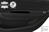 BLACK STITCH 2X REAR DOOR ARMREST LEATHER COVER FOR PEUGEOT 308 14-18 5 DOOR