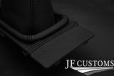 BLACK STITCH LEATHER GEAR GAITER+BASE FRAME FOR VW GOLF MK2 MKII GTI G60 RALLYE