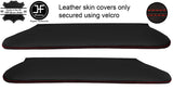 RED STITCH 2X SUN VISORS REAL LEATHER COVERS FITS DODGE VIPER 03-10 STYLE 2