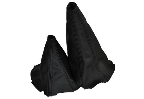 BLACK STITCH FITS TOYOTA HILUX  2012 + MANUAL 4X4 LEATHER GEAR GAITERS