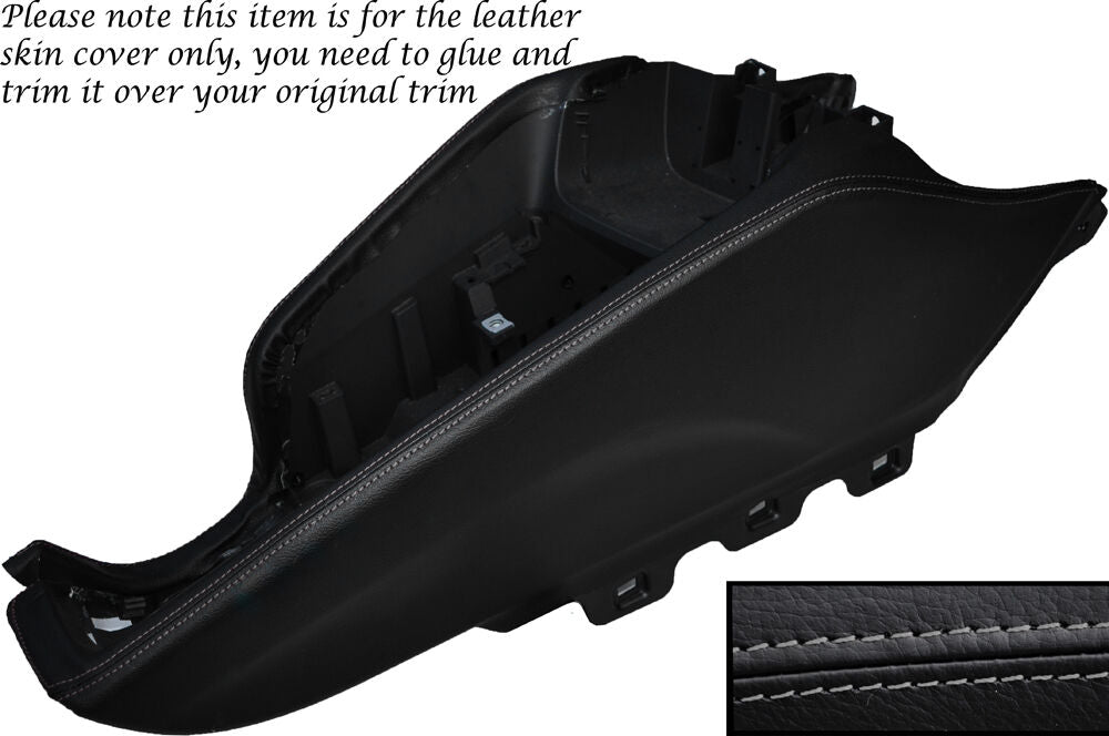 GREY STITCHING CENTER CONSOLE LEATHER SKIN COVER FITS AUDI TT MK2 2006-2014