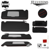D RED CROSS STITCH LEATHER 2X SUN VISOR COVERS FITS MERCEDES C CLASS W205 14-18