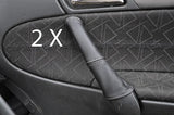 grey stitch FITS MERCEDES C CLASS W203 01-07 2X DOOR HANDLE LEATHER COVERS