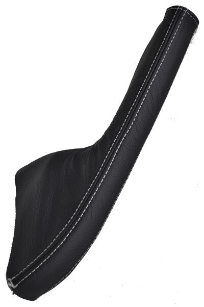 WHITE STITCH FITS MITSUBISHI COLT 2004-2012 LEATHER HANDBRAKE GAITER CUSTOM NEW