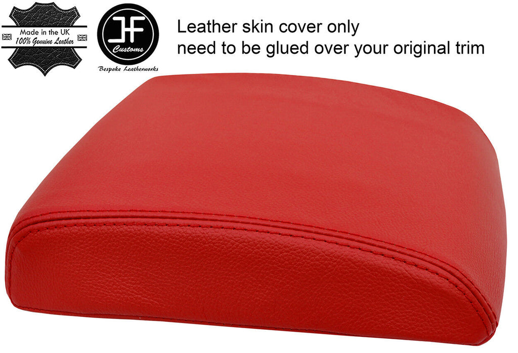 RED TOP GRAIN REAL LEATHER ARMREST LID COVER FITS NISSAN PATROL Y61 97-13