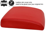 RED TOP GRAIN REAL LEATHER ARMREST LID COVER FITS NISSAN PATROL Y61 97-13