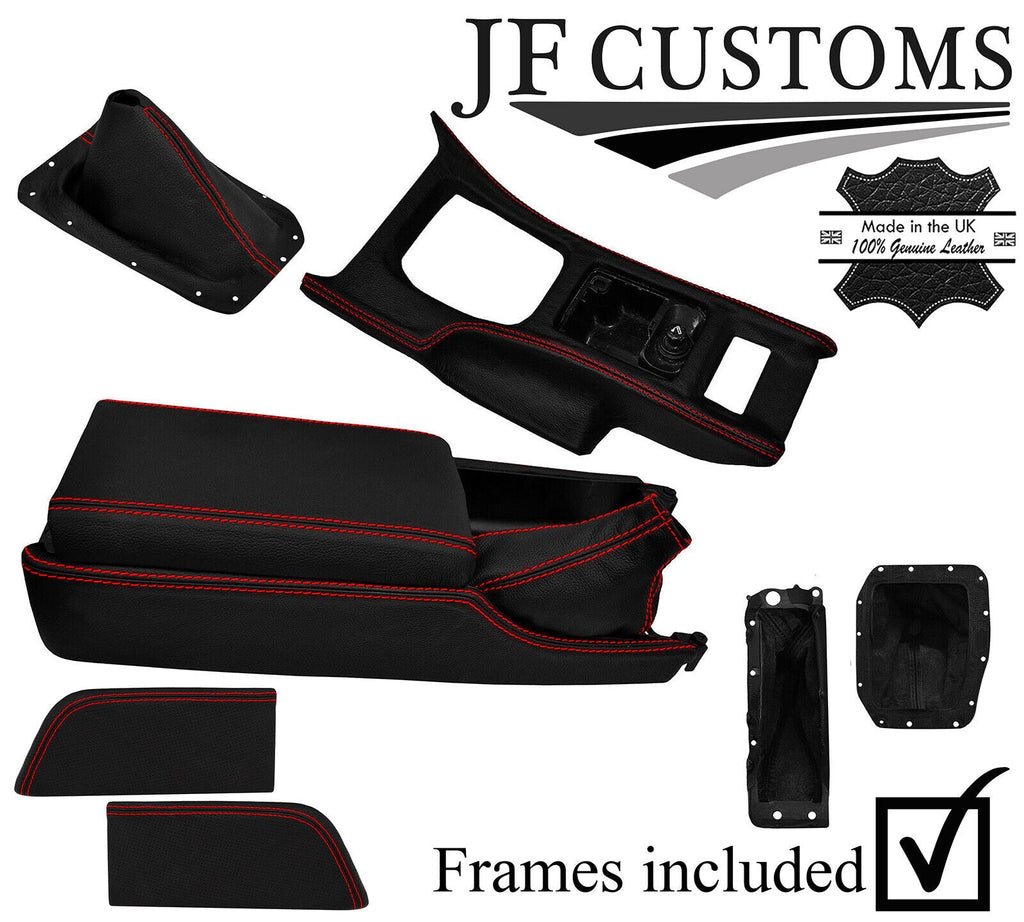 RED STITCH ITALIAN LEATHER COVERS FOR NISSAN 300ZX Z32 CENTERE RECOVERY KIT