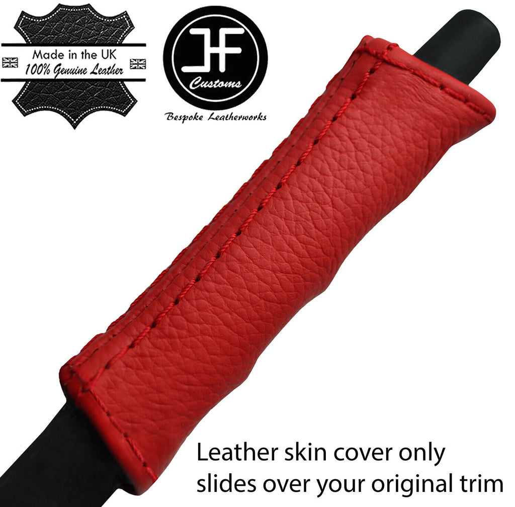 RED TOP GRAIN LEATHER HANDBRAKE HANDLE COVER FOR PORSCHE 911 912 930 63-90