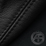 FOR PORSCHE BOXSTER 996 986 97-04 BLACK CROSS STITCH LEATHER 2X SUN VISOR COVERS