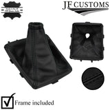 BLACK LEATHER GEAR+SURROUND COVER+FRAMES FITS VAUXHALL VECTRA C 02-08 CUSTOM NEW