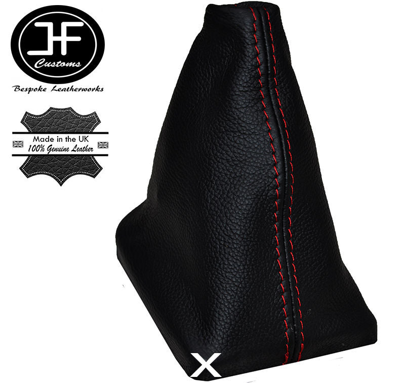 RED STITCHING MANUAL LEATHER GEAR GAITER FITS CITROEN C3 DS3 2010-2015