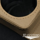 CREAM LEATHER COVERED CONSOLE CUP HOLDER TRIM FITS MERCEDES W126 S CLASS 79-91