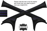 RED STITCHING 2X A POST PILLAR LEATHER SKIN COVERS FITS LOTUS ELAN S3 S4