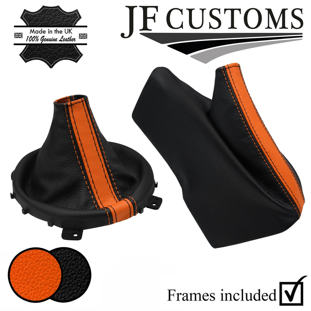 ORANGE STRIPE LEATHER SET + FRAME FOR TOYOTA GT86 SUBARU BRZ SCION FR-S 12-18