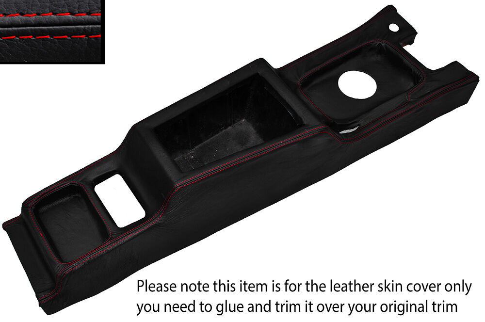 RED STITCH CENTER CONSOLE LEATHER SKIN COVER FITS RELIANT SCIMITAR CUSTOM NEW