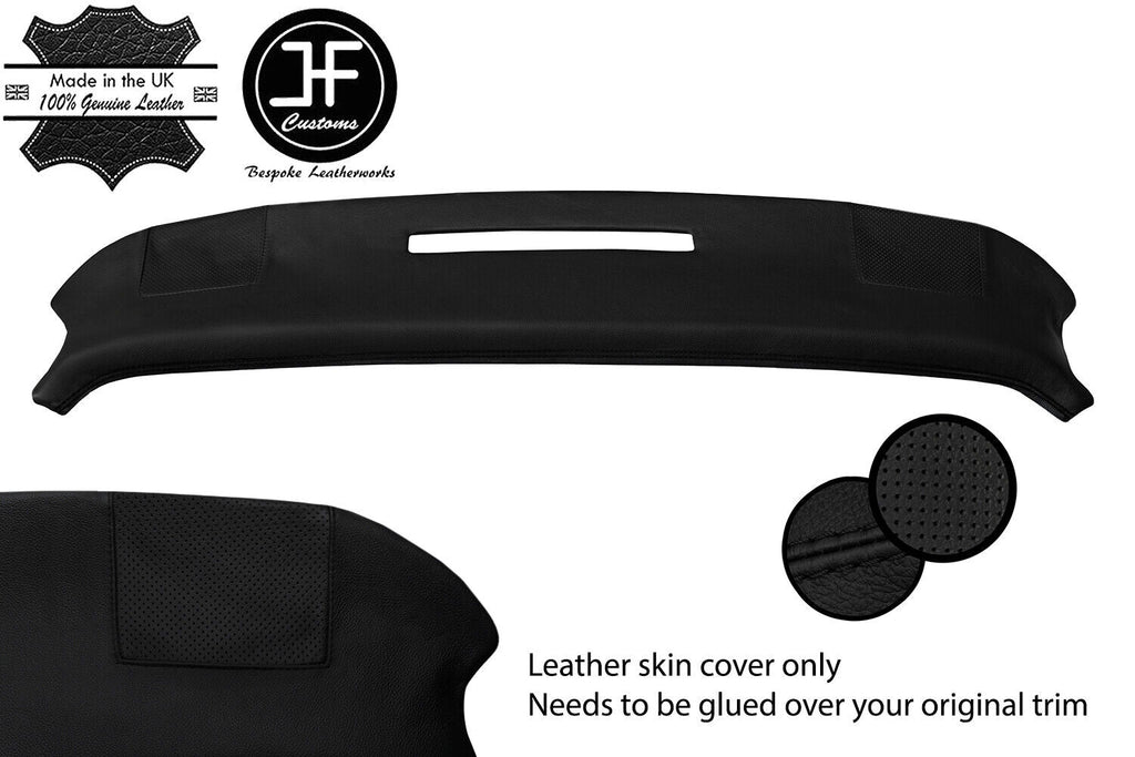 BLACK STITCH TOP DASH DASHBOARD PAD REAL LEATHER COVER FITS CORVETTE C3 70-76