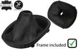 BLACK STITCH LEATHER MANUAL GEAR GAITER+PLASTIC FRAME FOR BMW Z4 E85 E86 02-08