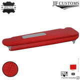 RED CROSS STITCH LEATHER 2X SUN VISOR SET COVER FOR PORSCHE CAYENNE 955 03-10