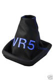 FITS VW BORA 98-05 GEAR GAITER BOOT LEATHER VR5  R BLUE ST CUSTOM NEW MADE IN UK