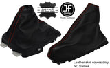 RED STITCHING MANUAL LEATHER GEAR HANDBRAKE GAITER FOR MAZDA 3 BM 2013-2017