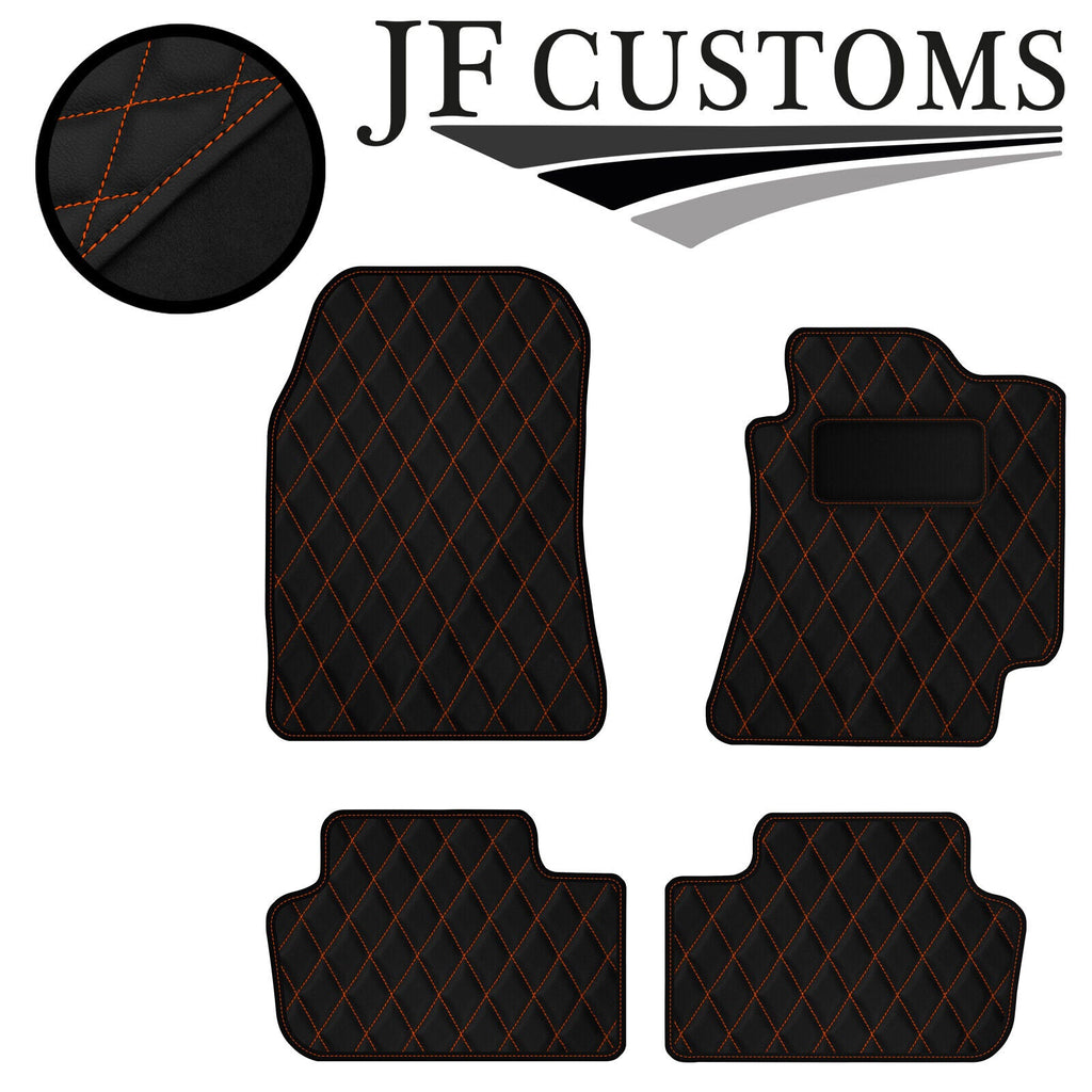 ORANGE DIAMOND STITCH VINYL 4X TAILORED FLOOR CARPETS FOR LEXUS IS300 01-05 JF1