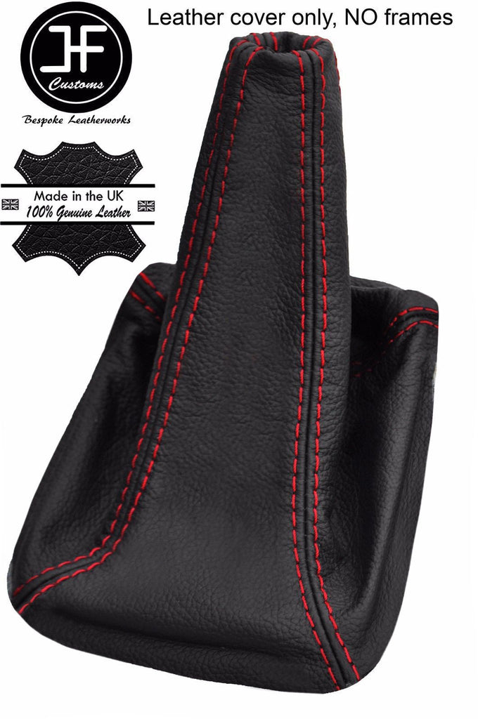 RED STITCH REAL LEATHER MANUAL GEAR GAITER FITS SUBARU FORESTER 1997-2002
