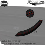 DSG2 RED STITCH 3X DOOR HANDLE LEATHER SKIN COVERS FOR BMW X6 E71 E72 07-14