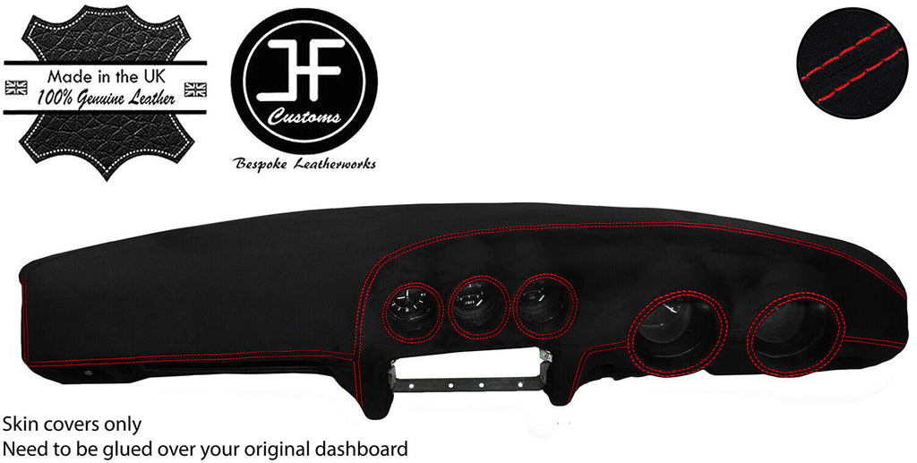 RED  STITCHING DASH DASHBOARD LUXE SUEDE COVER FITS DATSUN 260Z 2+2 JF1