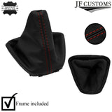 DARK RED STITCH LEATHER GEAR+SURROUND COVER+FRAME FOR CITROEN SPACETOURER 19-21