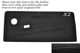 BLACK STITCH 2X DOOR CARDS LEATHER SKIN COVERS FITS ALFA ROMEO ALFASUD SERIES 3