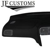 BLACK STITCH ITALIAN LEATHER DASH DASHBOARD COVER FITS VW POLO 6R 2009-2014