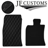 WHITE DIAMOND STITCH VINYL 4X TAILORED FLOOR CARPET FOR BMW MINI S R56 07-14 JF1