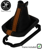 BROWN BLACK STRIPE LEATHER MANUAL GEAR + PLASTIC FRAME FOR JEEP RENEGADE 14-20