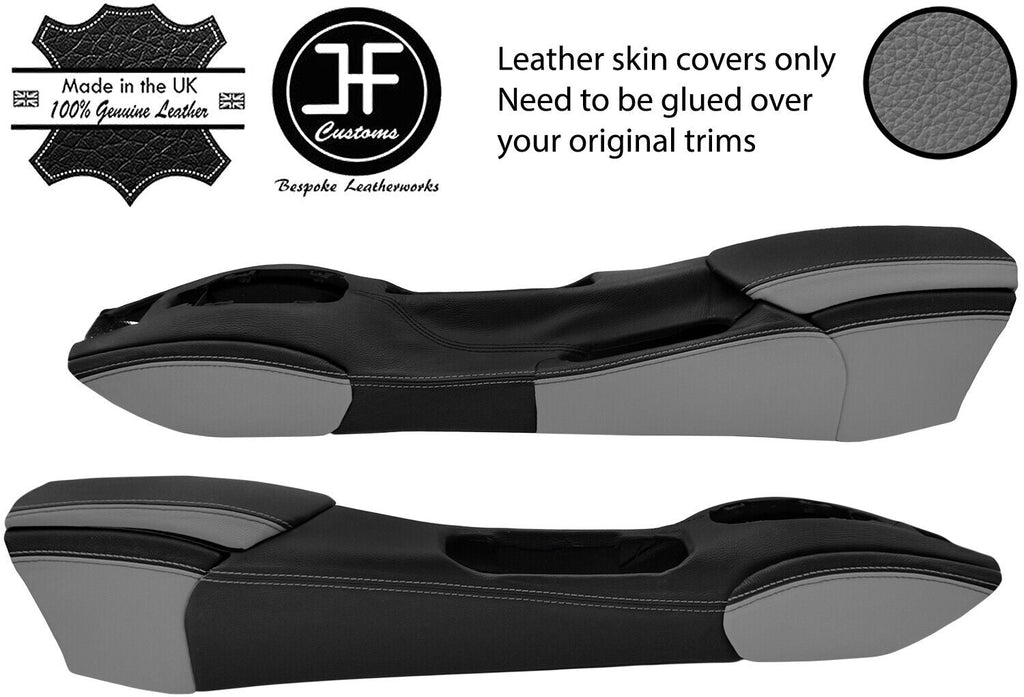 BLACK GREY FULL CENTRE CONSOLE LEATHER COVERS FITS PORSCHE BOXSTER 986 96-04