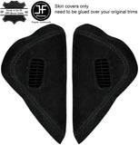 BLACK STITCH 2X END DASH SIDE TRIM SUEDE COVER FITS NISSAN GT-R GTR R35 09-17
