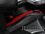 D RED ITALIAN LEATHER 2X CAR KEY HOLDER PROTECTOR FITS FORD KUGA MK1 2008-2012