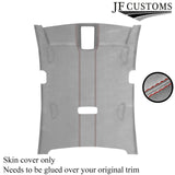 DARK RED STITCH L GREY LUXE SUEDE HEADLINER COVER FOR VW PASSAT CC 09-17 5 DOOR