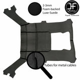 BROWN STITCH DARK GREY LUXE SUEDE HEADLINER SUN ROOF COVER FOR BMW E30 COUPE