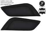 BLACK & BLACK LEATHER 2X CONSOLE KNEE PADS COVERS FITS FORD MUSTANG 15-17
