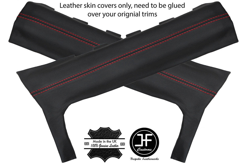 RED STITCH FOR LANCIA MONTECARLO SCORPION 2 X A POST PILLAR COVERS CUSTOM NEW