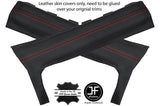 RED STITCH FOR LANCIA MONTECARLO SCORPION 2 X A POST PILLAR COVERS CUSTOM NEW