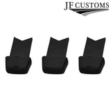 YELLOW STITCH 3X HEATER CONTROL LEVER KNOB COVERS + FRAMES FOR PORSCHE 924 EARLY
