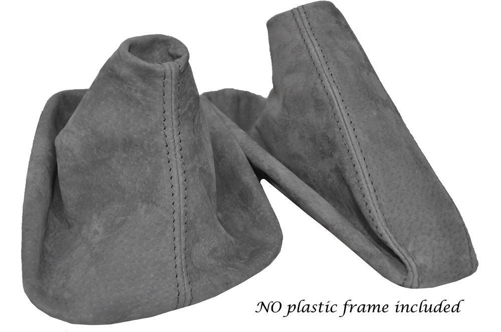 FITS BMW E30 PU SUEDE GREY GEAR SHIFT STICK & HANDBRAKE GAITER NEW CUSTOM NEW