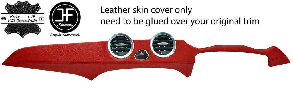 RED REAL LEATHER TWO PIECE DASH KIT TRIM COVERS FOR VAUXHALL OPEL ADAM 12-19