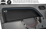 BLUE STICH 2X FRONT DOOR CARD TRIM COVERS FITS FIESTA MK6 02-08 STYLE 2 5 DOOR
