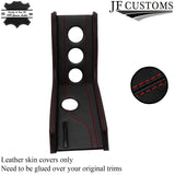 DARK RED STITCH CENTRE CONSOLE TRIM LEATHER COVERS FITS PORSCHE 914 1969-1976