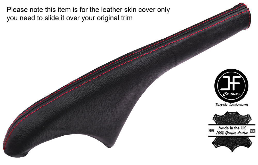 RED STICH LEATHER HANDBRAKE GAITER FOR PEUGEOT PARTNER CITROEN BERLINGO 08-15