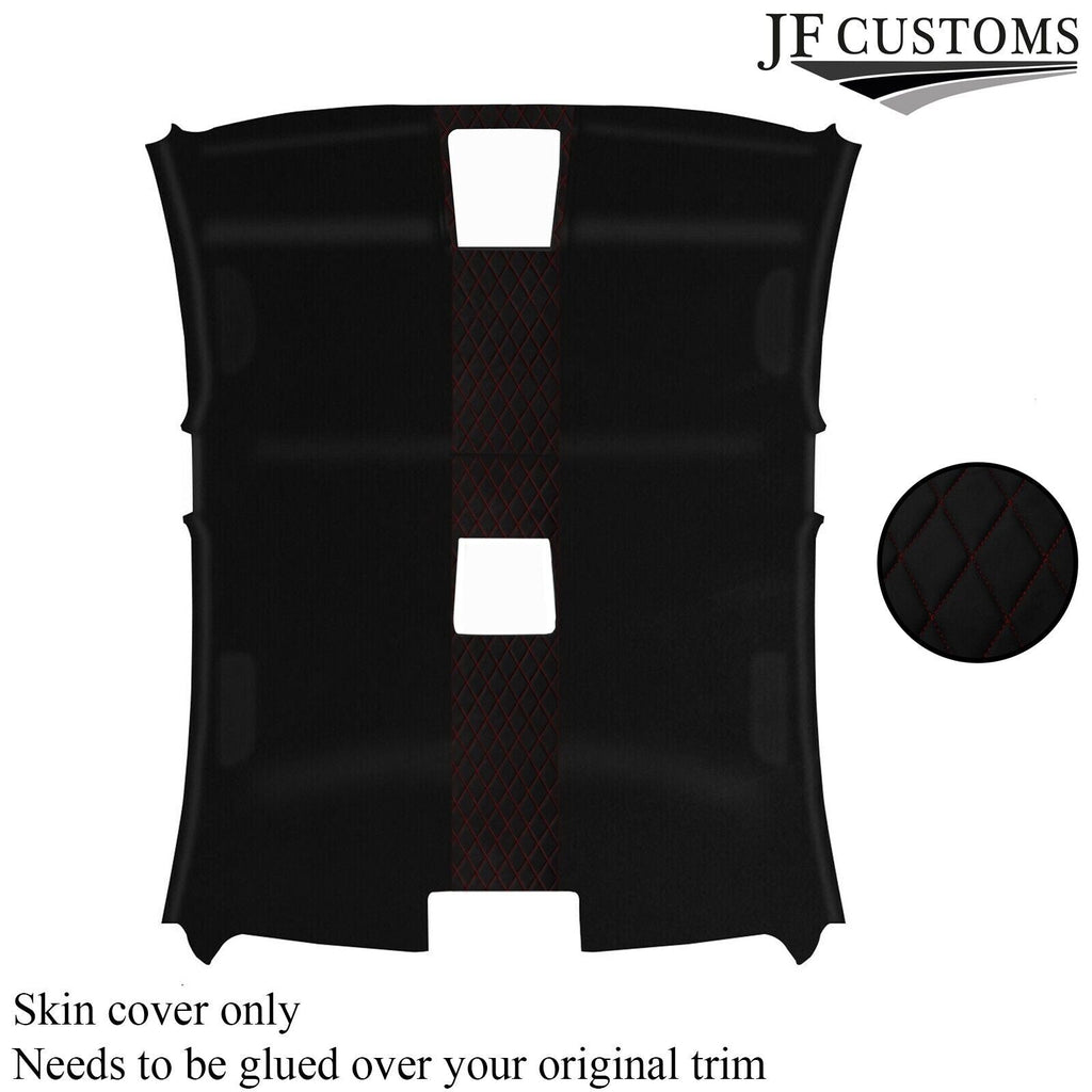 DSG2 DARK RED DIAMOND STITCH LUXE SUEDE HEADLINER COVER FOR BMW E90 SALOON