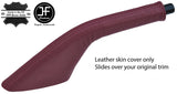 BURGUNDY TOP GRAIN LEATHER HANDBRAKE GAITER FOR PORSCHE 924 944 968 1975-1995